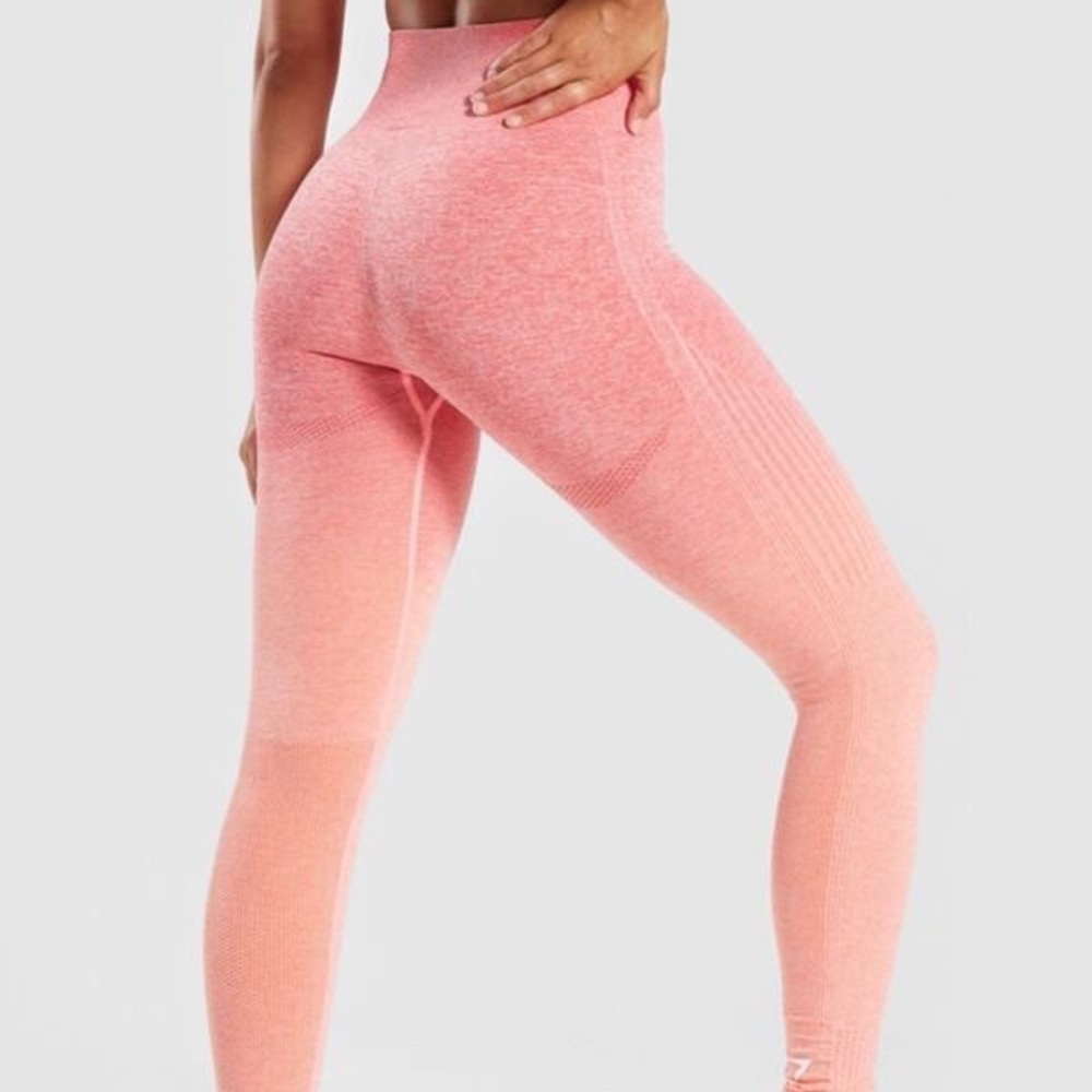Pink to Coral Ombré Leggings
